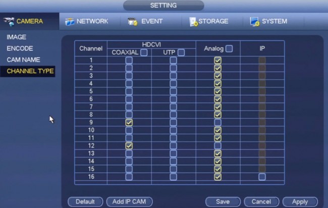 Channel Types on Tribrid DVR