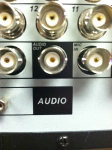 Audio Input/Output on DVR