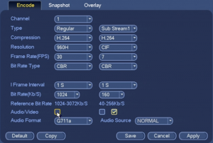 Enable Audio on Main Stream